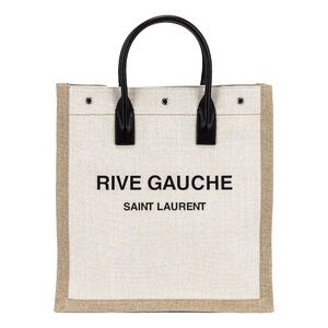 SAINT LAURENT Rive Gauche vertical canvas tote bag